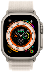 Apple Watch Ultra 49 mm Titanium Case Starlight Alpine Loop