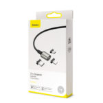 Кабель Baseus Zinc Magnetic 3 in 1 Cable Kit iPhone , Type-C, Micro USB 2.4A 1m