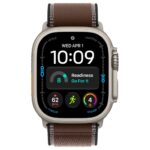 Apple Watch Ultra 4 49mm Natural Titanium Case with Dark Umber Trail Loop