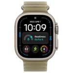 Apple Watch Ultra 4 49mm Natural Titanium Case with Translucent Kelp Ocean Band